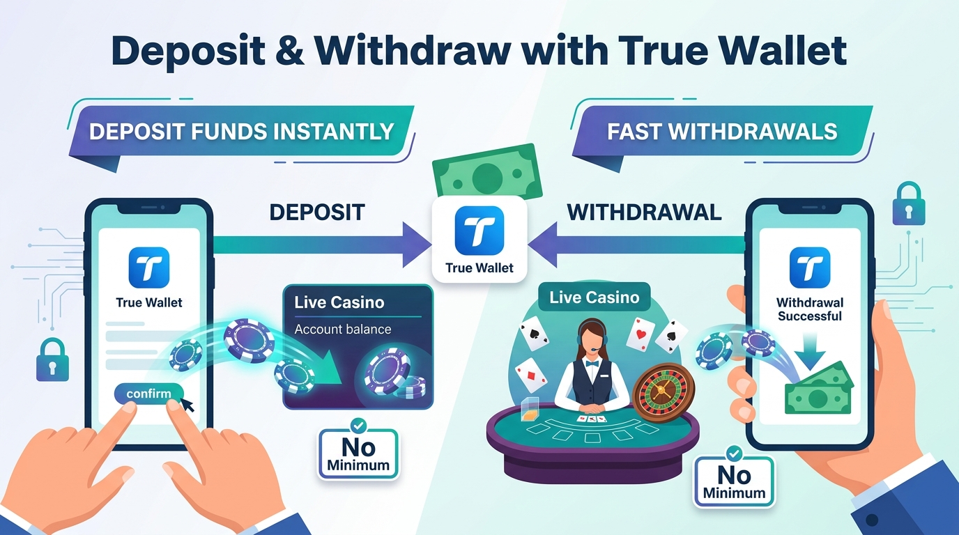 วิธีการฝาก-ถอนเงินผ่าน True Wallet ในคาสิโนสด (ไม่มีขั้นต่ำ)
