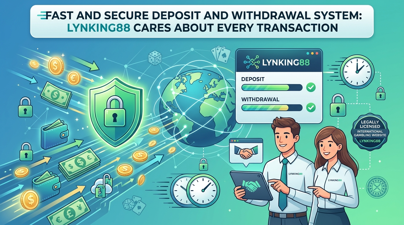 ระบบฝาก-ถอนที่รวดเร็วและปลอดภัยของ เว็บพนันถูกกฎหมายต่างประเทศ LYNKING88