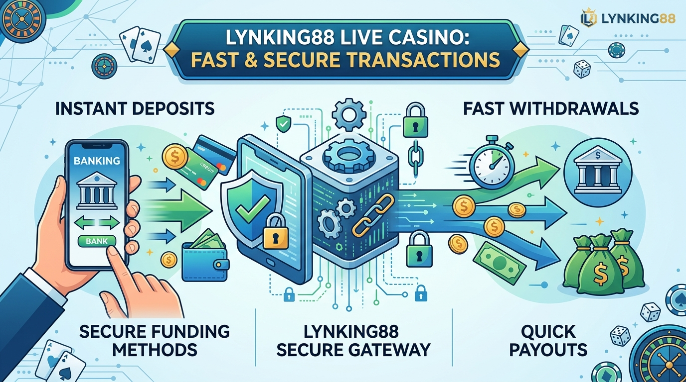 ระบบฝาก-ถอนเงินที่รวดเร็วและปลอดภัยของ LYNKING88 คาสิโนสดถ่ายทอดสดจริง