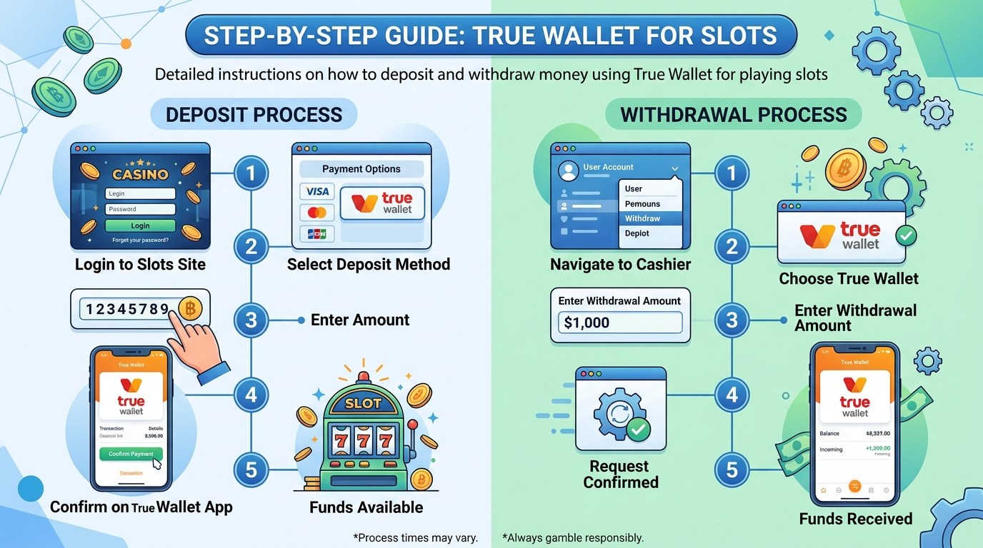 วิธีการฝาก-ถอนเงินด้วย True Wallet สำหรับเล่นสล็อตอย่างละเอียด
