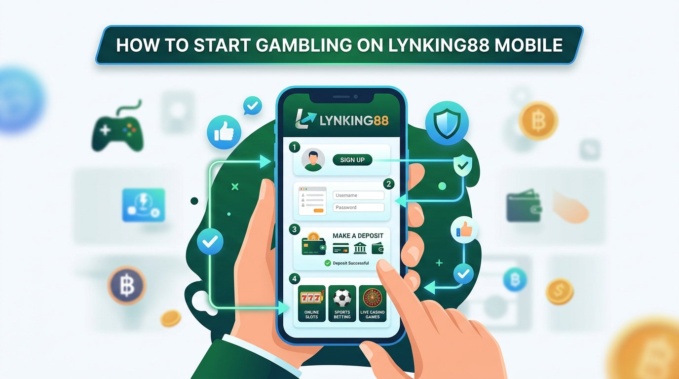 วิธีเริ่มต้นเล่นพนันกับ LYNKING88 บนมือถือ