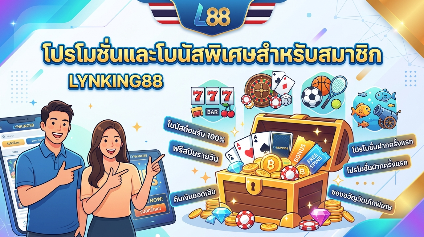 โปรโมชั่นและโบนัสพิเศษสำหรับสมาชิก LYNKING88 เกมพนันออนไลน์ไทย
