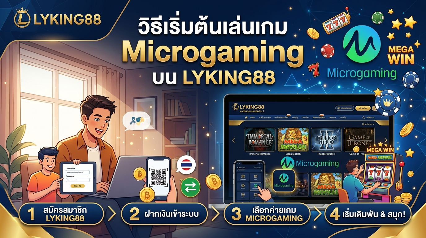 วิธีเริ่มต้นเล่น LYKING88 เกมค่าย Microgaming